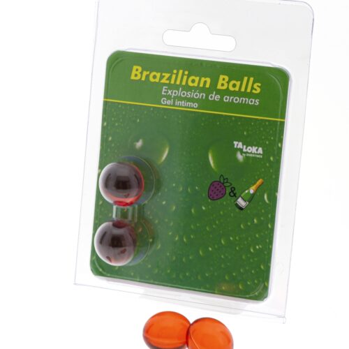 SET 2 BOLAS LUBRICANTES FRESA-CHAMPANHE