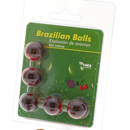 SET 5 BOLAS LUBRICANTES FRESA-CEREZA