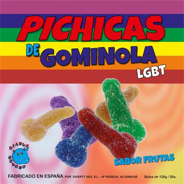 CAJA PICHICAS GOMINOLA AZUCAR LGBT SABOR FRUTAS