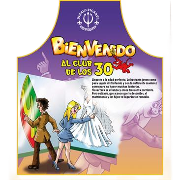 DELANTAL BIENVENIDO AL CLUB DE LOS 30 AÑOS