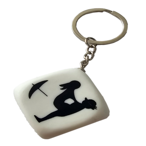 LLAVERO DADO BLANCO POSTURAS