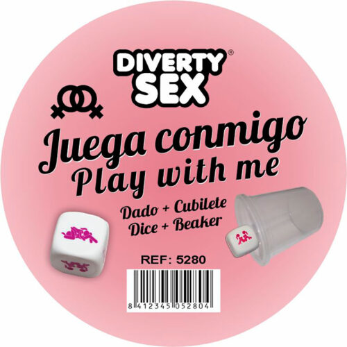 DADO BLANCO CON CUBILETE POSTURAS CHICAS