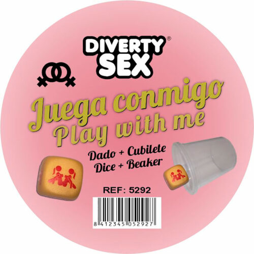 DADO DORADO CON CUBILETE POSTURAS CHICAS