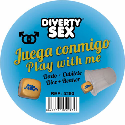 DADO DORADO CON CUBILETE POSTURAS CHICOS