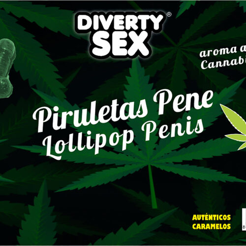 50 PIRULETAS PENE CON AROMA A MARIHUANA ¡ATREVETE A SABOREARLAS!