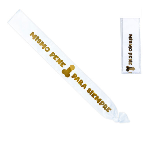 BANDA BLANCA "MISMO PENE PARA SIEMPRE" DORADO
